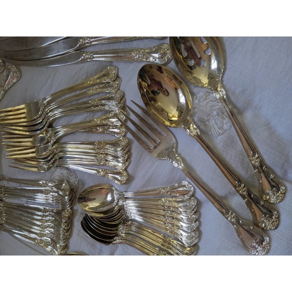GODINGER GRAND MASTER! 65 PIECE HEAVY SILVERPLATE FLATWARE SERVICE FOR 12 - Picture 11 of 12